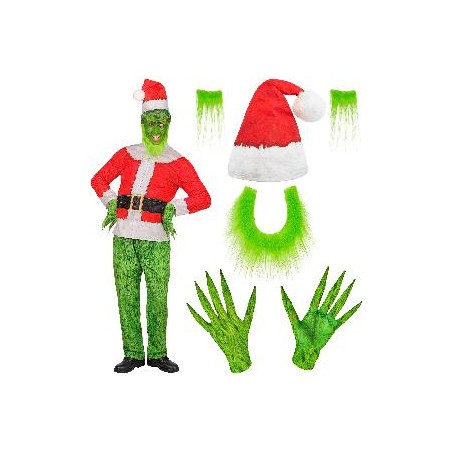 -DISFRAZ GRINCH DE NAVIDAD FAST COSTUME M