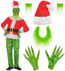 -DISFRAZ GRINCH DE NAVIDAD FAST COSTUME XL
