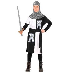 -DISFRAZ GUERRERO MEDIEVAL BLANCO 11-13 AÑOS