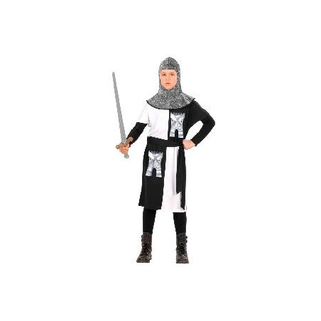 -DISFRAZ GUERRERO MEDIEVAL BLANCO 11-13 AÑOS