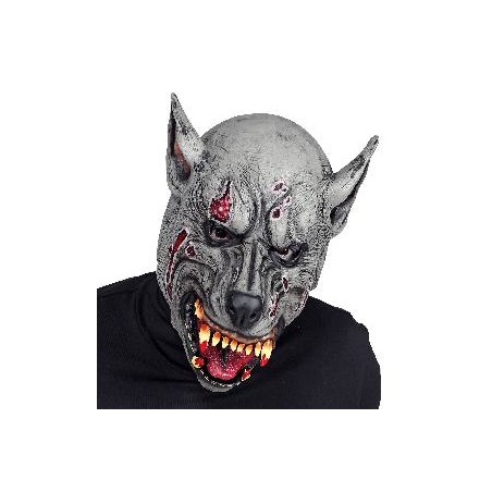 -MÁSCARA HOMBRE-LOBO CABEZA COMPLETA