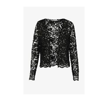 -CHAQUETA BOLERO ENCAJE NEGRO M