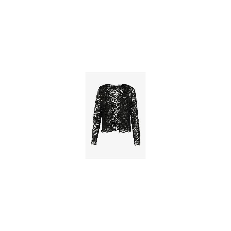 -CHAQUETA BOLERO ENCAJE NEGRO M