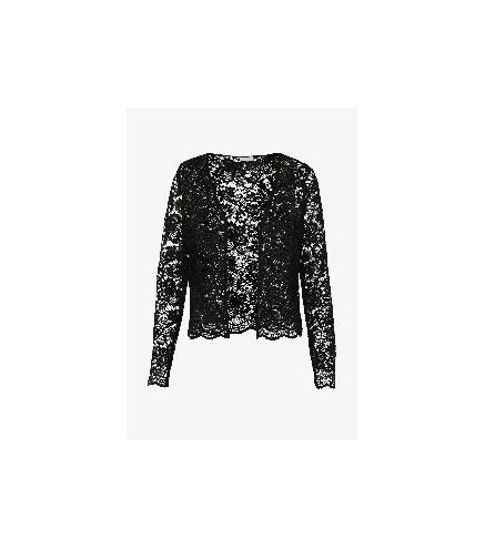 -CHAQUETA BOLERO ENCAJE NEGRO M