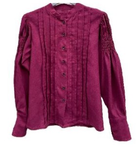 -CAMISA REGIONAL LINO MORADA XL