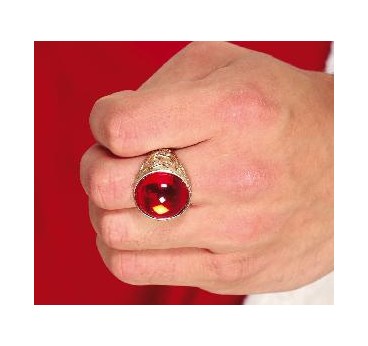 -ANILLO DORADO CON RUBI