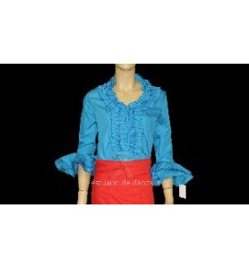 -CAMISA FLAMENCA AZUL TURQUESA 56