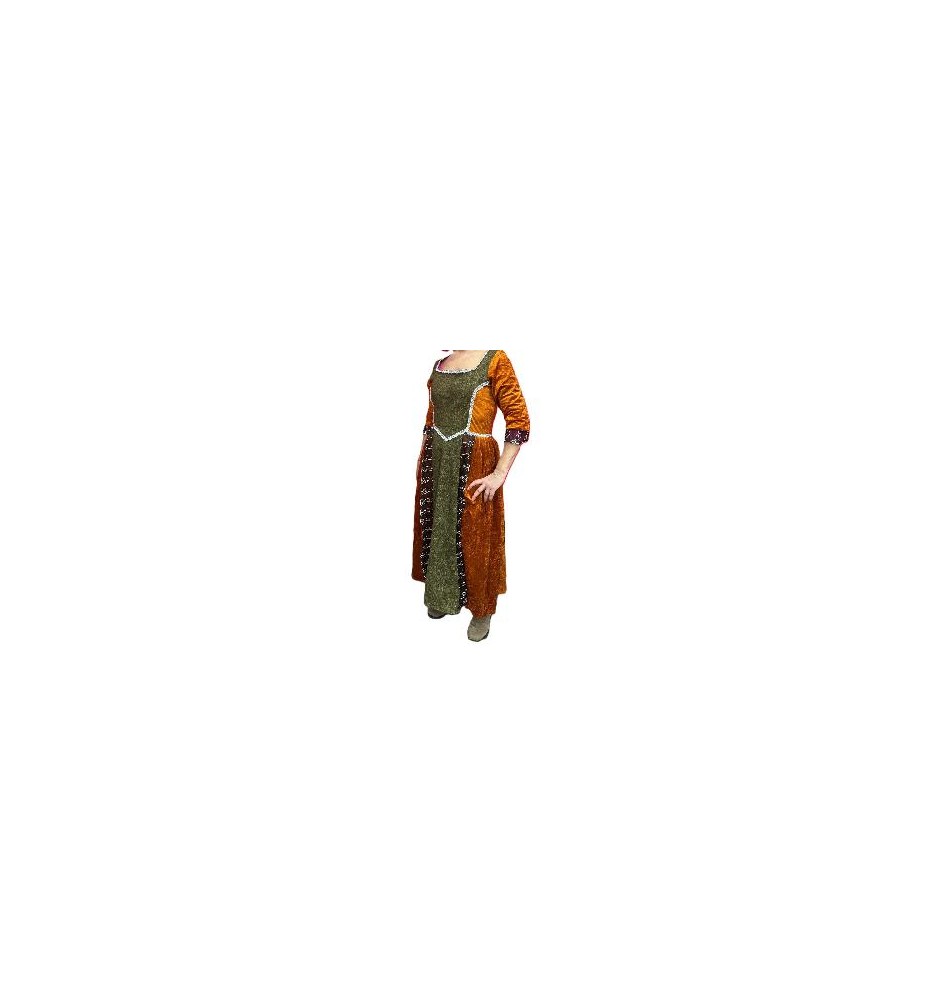 -VESTIDO MEDIEVAL TEJA 44