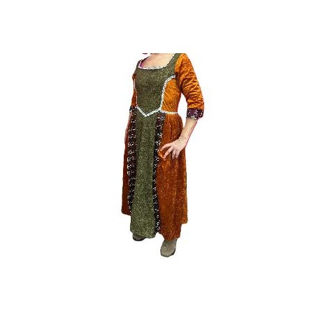 -VESTIDO MEDIEVAL TEJA 44