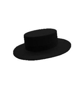-SOMBRERO CORDOBES ALA ANCHA BÁSICO 58 COLOR NEGRO