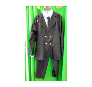 -DISFRAZ TRAJE COMPLETO NEGRO DE HOMBRE M