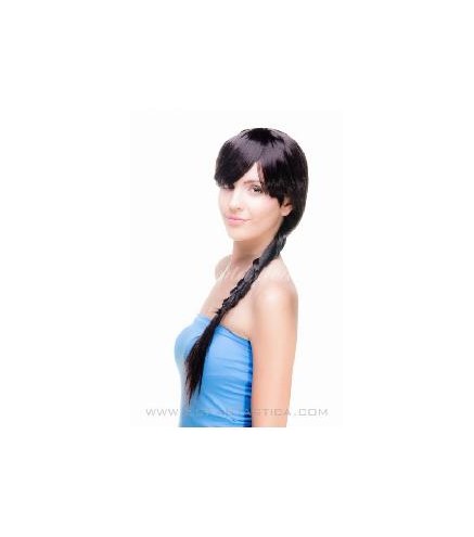 PELUCA TRENZA MORENA EXTRA LARGA