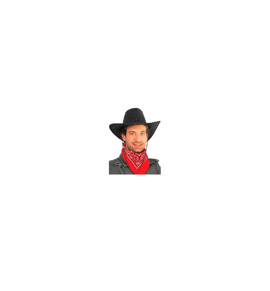-SOMBRERO COWBOY NEGRO CON CINTAS