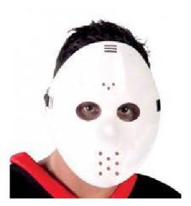 -CARETA JASON O HOCKEY BLANCA PVC