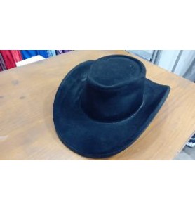 -SOMBRERO VAQUERO FLOCADO NEGRO