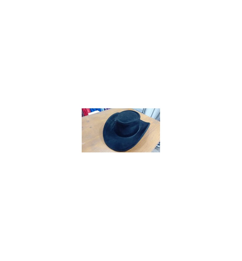 -SOMBRERO VAQUERO FLOCADO NEGRO