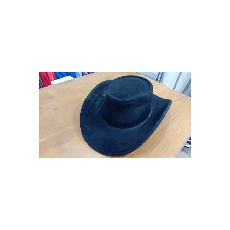 -SOMBRERO VAQUERO FLOCADO NEGRO