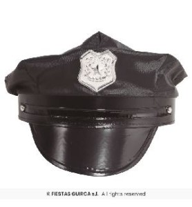 -GORRA POLICÍA NEGRA