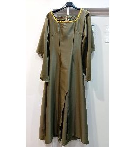 -VESTIDO MEDIEVAL VERDE OLIVA