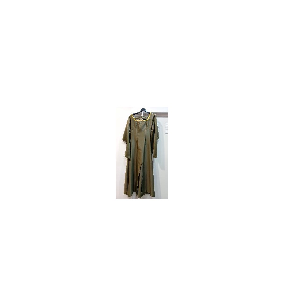 -VESTIDO MEDIEVAL VERDE OLIVA