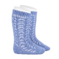 -CALCETINES ALTOS AZUL CALADO 39-41