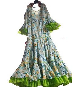 -VESTIDO ELENA CANASTERO VERDE PISTACHO Y AMARILLO 42