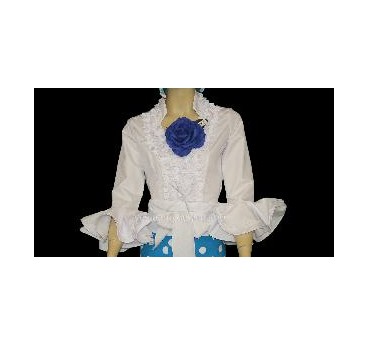 -CAMISA FLAMENCA DE SEÑORA BLANCA 42