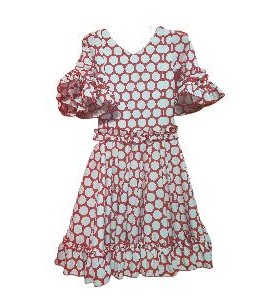 -VESTIDO ANDALUCIA ROJO LUNARES BLANCOS 8