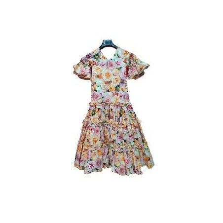 -VESTIDO MARISMA CANASTERO ROSAS NARANJAS 10