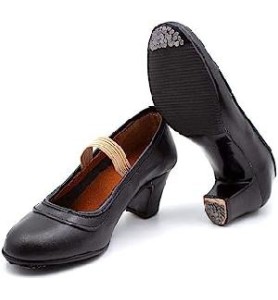 -ZAPATO FLAMENCO NEGRO GOMA-CLAVO 39