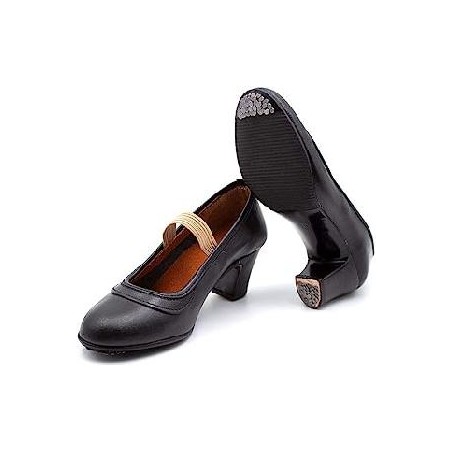 -ZAPATO FLAMENCO NEGRO GOMA-CLAVO 39