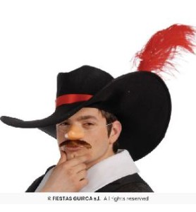 -SOMBRERO MOSQUETERO ALA MUY ANCHA