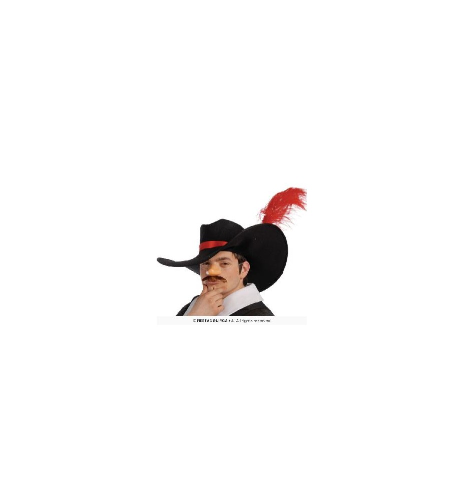 -SOMBRERO MOSQUETERO ALA MUY ANCHA
