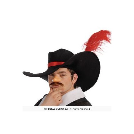 -SOMBRERO MOSQUETERO ALA MUY ANCHA