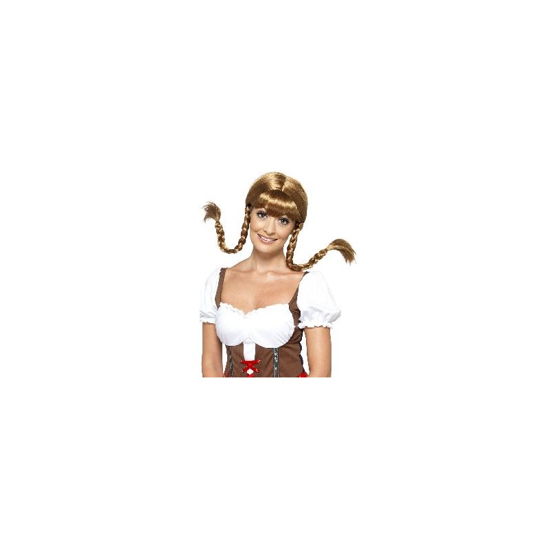 -PELUCA TRENZAS CON ARO PIPI RUBIA -PELUCA TRENZAS CON ARO PIPI RUBIA