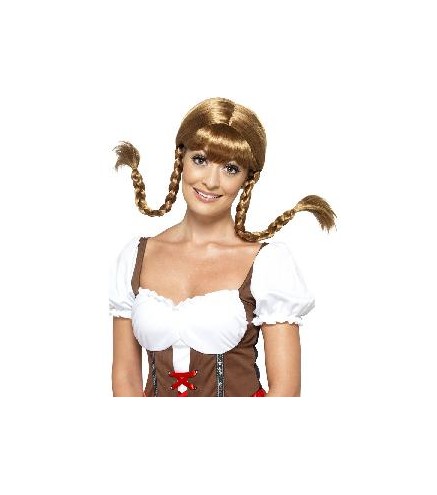 -PELUCA TRENZAS CON ARO PIPI RUBIA