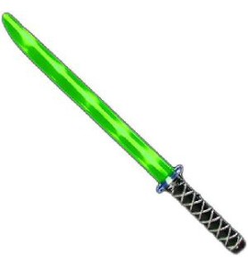 -ESPADA NINJA CON LUZ VERDE