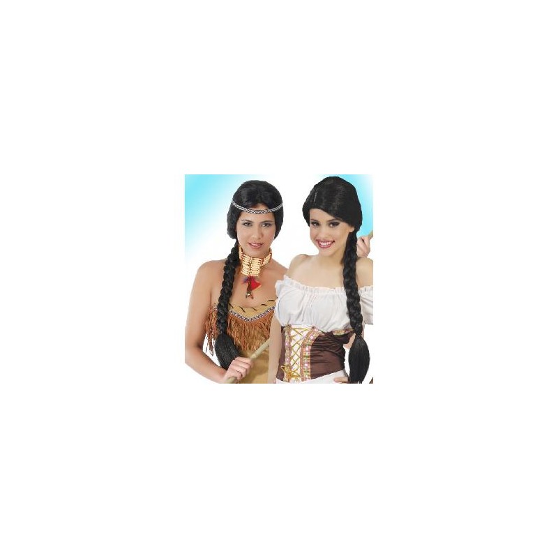 -PELUCA CON TRENZA NEGRA