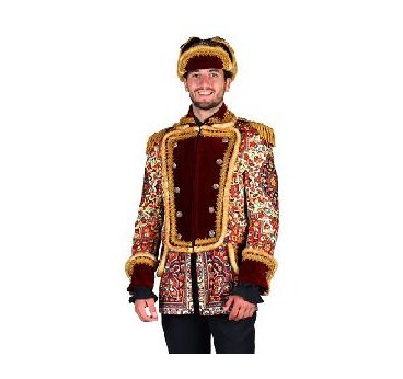 -CHAQUETA CON DETALLES DORADOS Y FLORES S