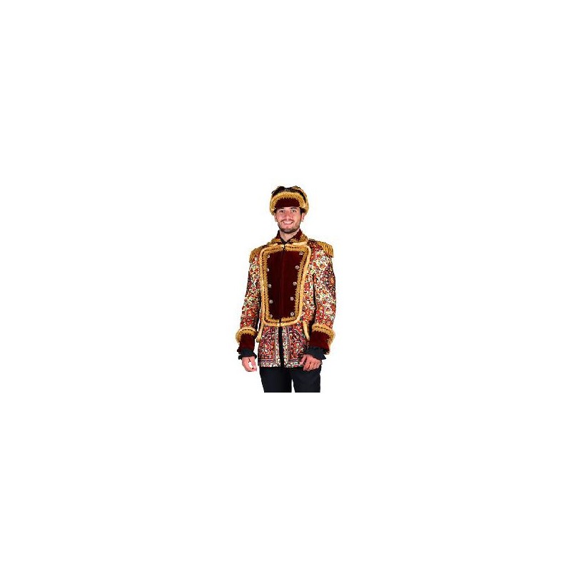 -CHAQUETA CON DETALLES DORADOS Y FLORES S