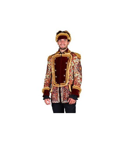 -CHAQUETA CON DETALLES DORADOS Y FLORES S