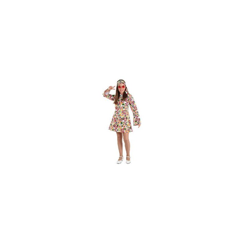 -DISFRAZ HIPPIE NIÑA 12