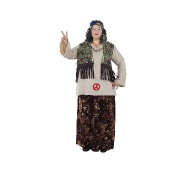 -DISFRAZ HIPPIE MUJER XXL