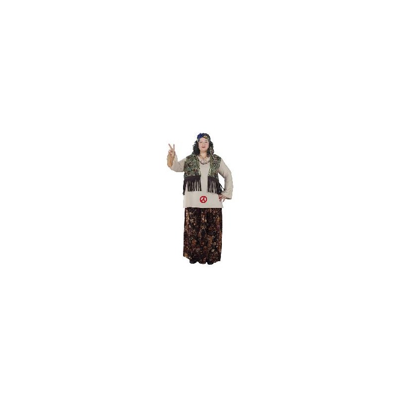 -DISFRAZ HIPPIE MUJER XXL