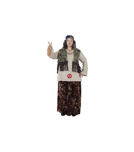 -DISFRAZ HIPPIE MUJER XXL