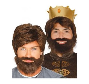 -PELUCA CASTAÑA CON BARBA