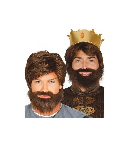 -PELUCA CASTAÑA CON BARBA