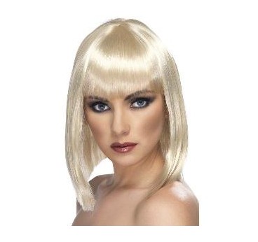 -PELUCA MEDIA MELENA CON FLEQUILLO RUBIA