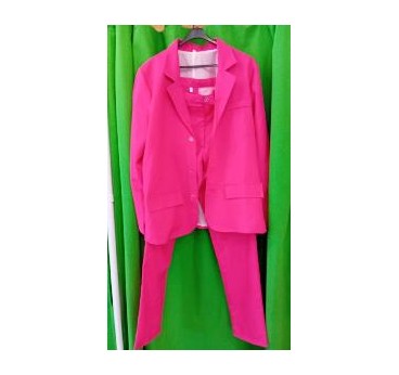 -DISFRAZ TRAJE COMPLETO DE MUJER FUCSIA M