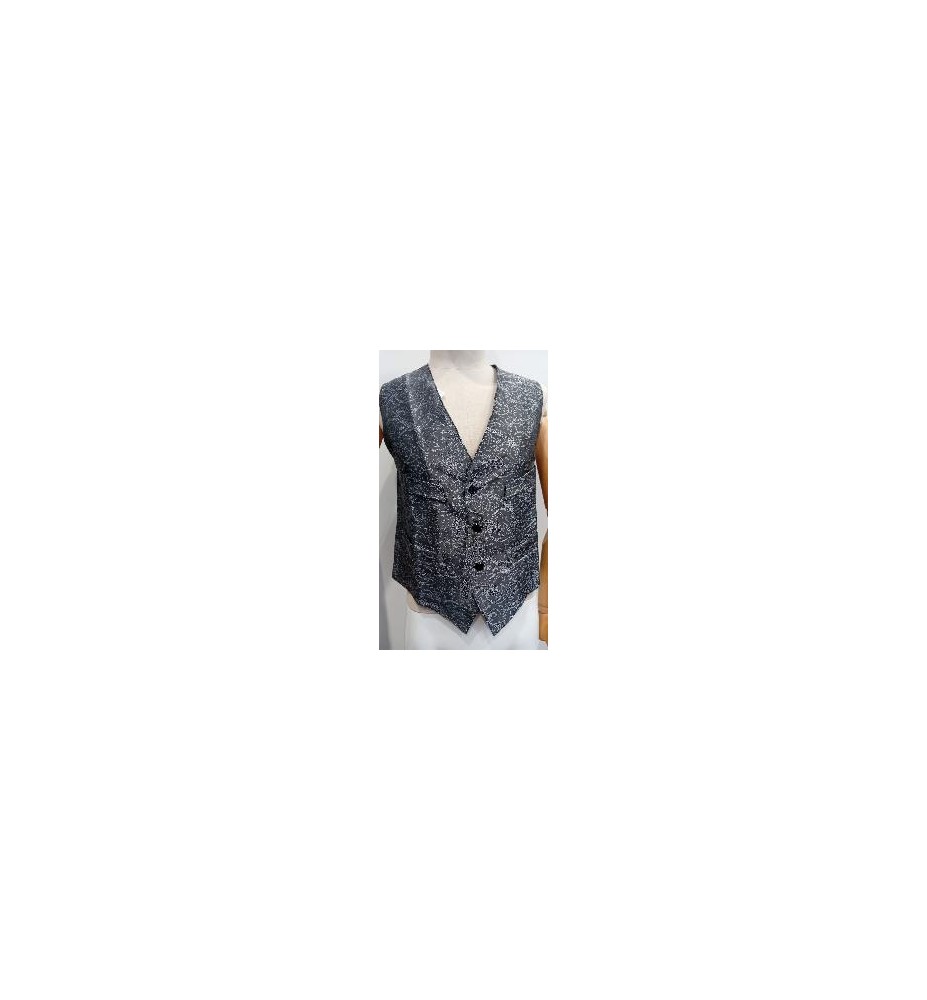 -CHALECO REGIONAL BROCADO GRIS P